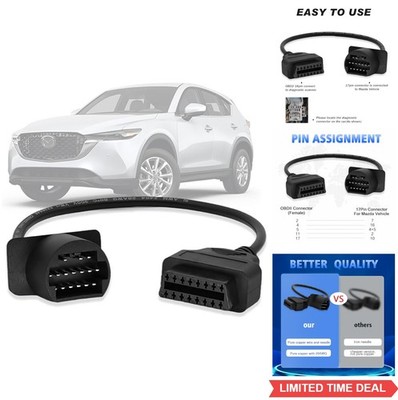 OBD2 Adapter 17 Pin to 16 Pin Diagnostic Cable for Mazda ELM327 Scanner