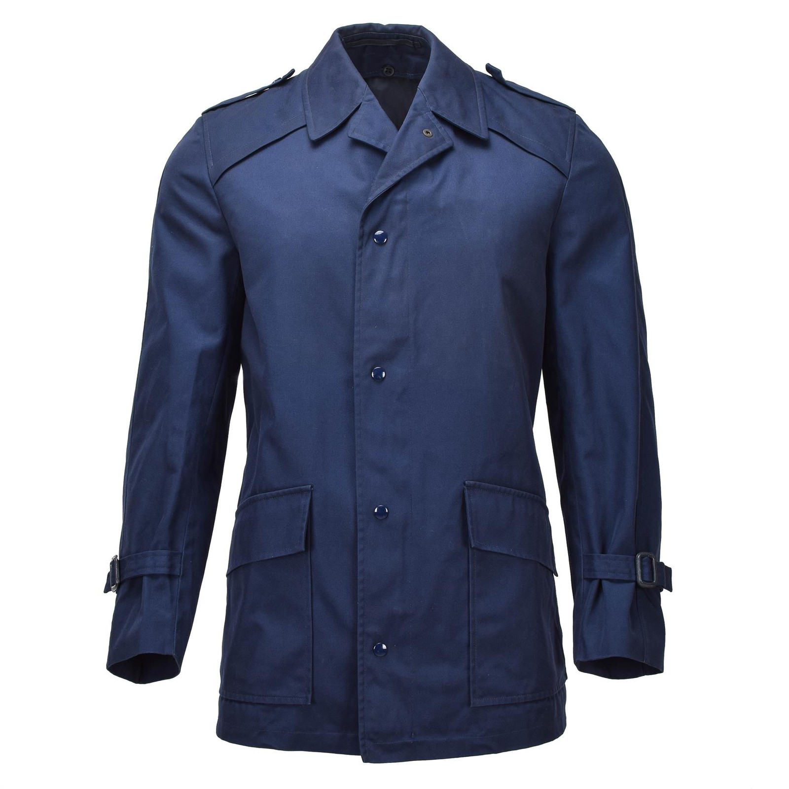 Parka militare olandese originale foderato in pile clima freddo giacca esercito blu