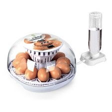 ZEMIRO CHARGE 12-Egg Incubator, Auto Turn, Stable Temp/Humidity, Clear Lid