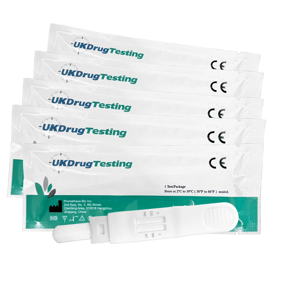 UKDRUGTESTING Saliva Drug Test Kit for 4 drugs-Cannabis(THC)-Cocaine-Ketamine-Ecstasy(MDMA)