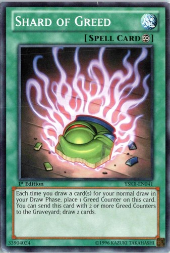 Shard of Greed [1st Edition] YSKR-EN041 YuGiOh Starter Deck: Kaiba Reloaded card
