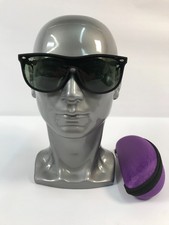 Ray-Ban Matte Black Frame Trendy Sunglasses 60-18-140 Green Lens