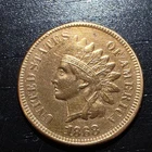 1868 Indian head cent penny Fine To VF Details