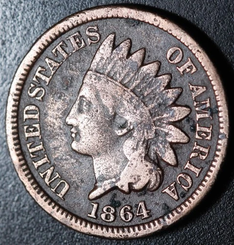 1864 INDIAN HEAD CENT - Near VF VERY FINE Details - BRONZE