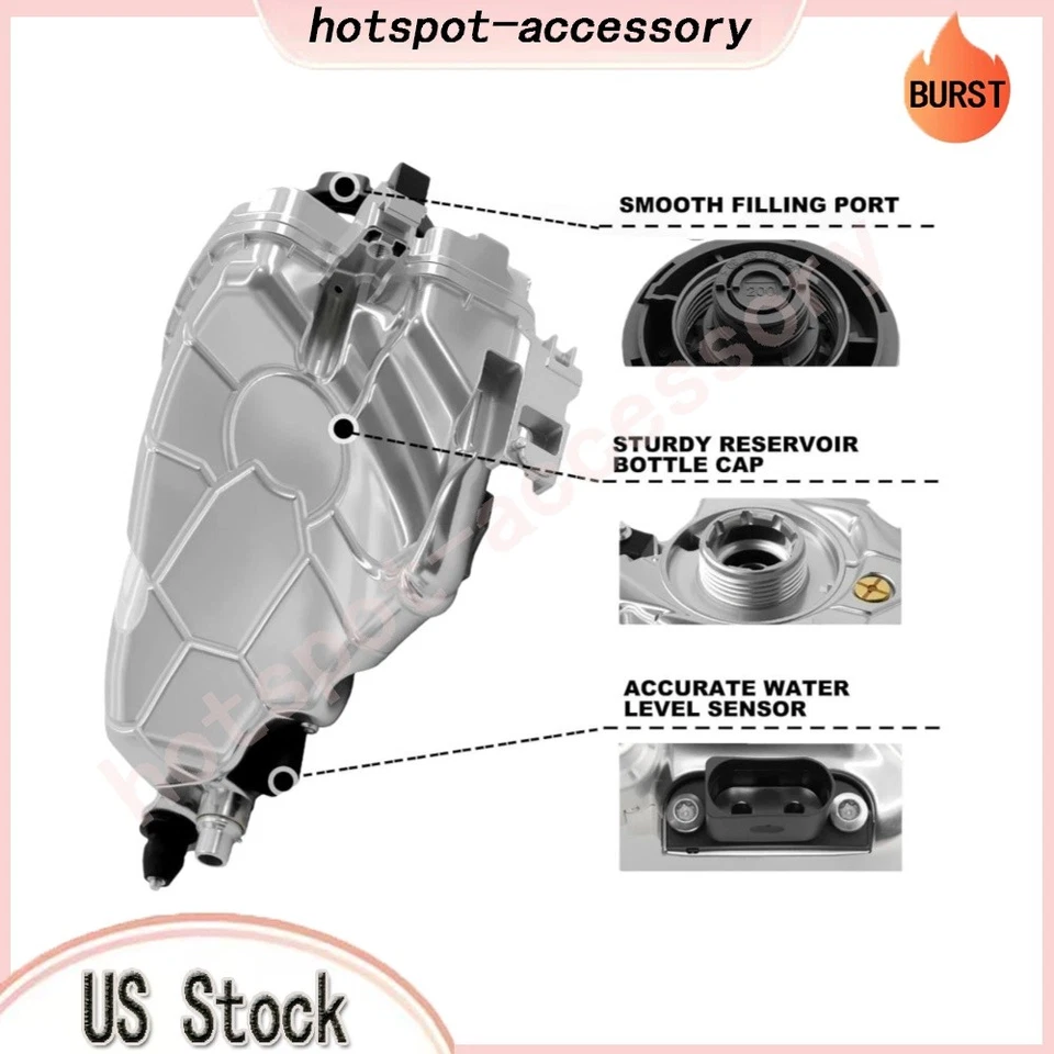 ✅ Aluminum Coolant Radiator Reservoir Tank 17139846642 for BMW 530 540i 640 740E - Image 3 of 4