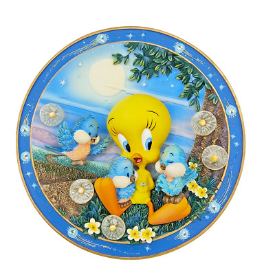Tweety Bird 3D Plate Firefly Fantasies Bradford Exchange 1999 Limited Print 6.5''