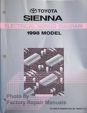 1998 Toyota Sienna Electrical Wiring Diagrams Manual Original Schematics