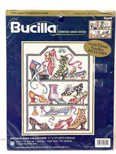 Bucilla Cross Stitch Kit Antique Shoe Collection 42640 VTG USA 2000 B Baatz NEW