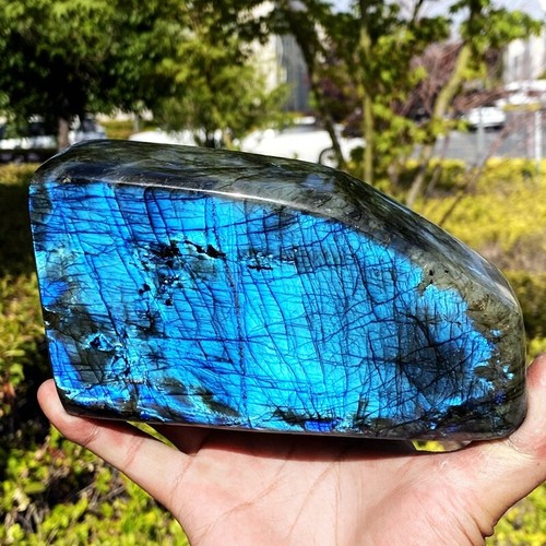 4.18LB Top natural Labrador flash moonstone quartz crystal mineral specimen - Foto 7 di 13