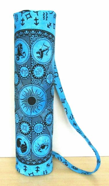 Indian Blue Black Color Yoga Bag Gym Mat Bag Carrier Bag Shoulder Strap 4 Pc Set Indian Blue Black Color Yoga Bag Gym Mat Bag Carrier Bag Shoulder Strap 4 Pc Set
