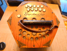 Early Bandmaster 506 Anglo 20 Button 7" Tiger Patened 9 Fold Concertina.. W bardzo dobrym stanie