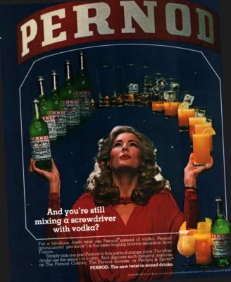 1983 Pernod for Screwdriver Drink Vintage Print Ad 799