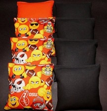 New EMOJI Oklahoma State University 8 ACA Cornhole Bean Bags OSU Cowboys ORANGE