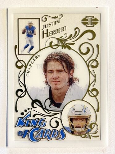 2021 Panini Illusions Football Justin Herbert King Of Cards Insert 