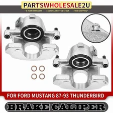 2x Front LH & RH Disc Brake Caliper for Ford Mustang 87-93 Thunderbird 1987-1988
