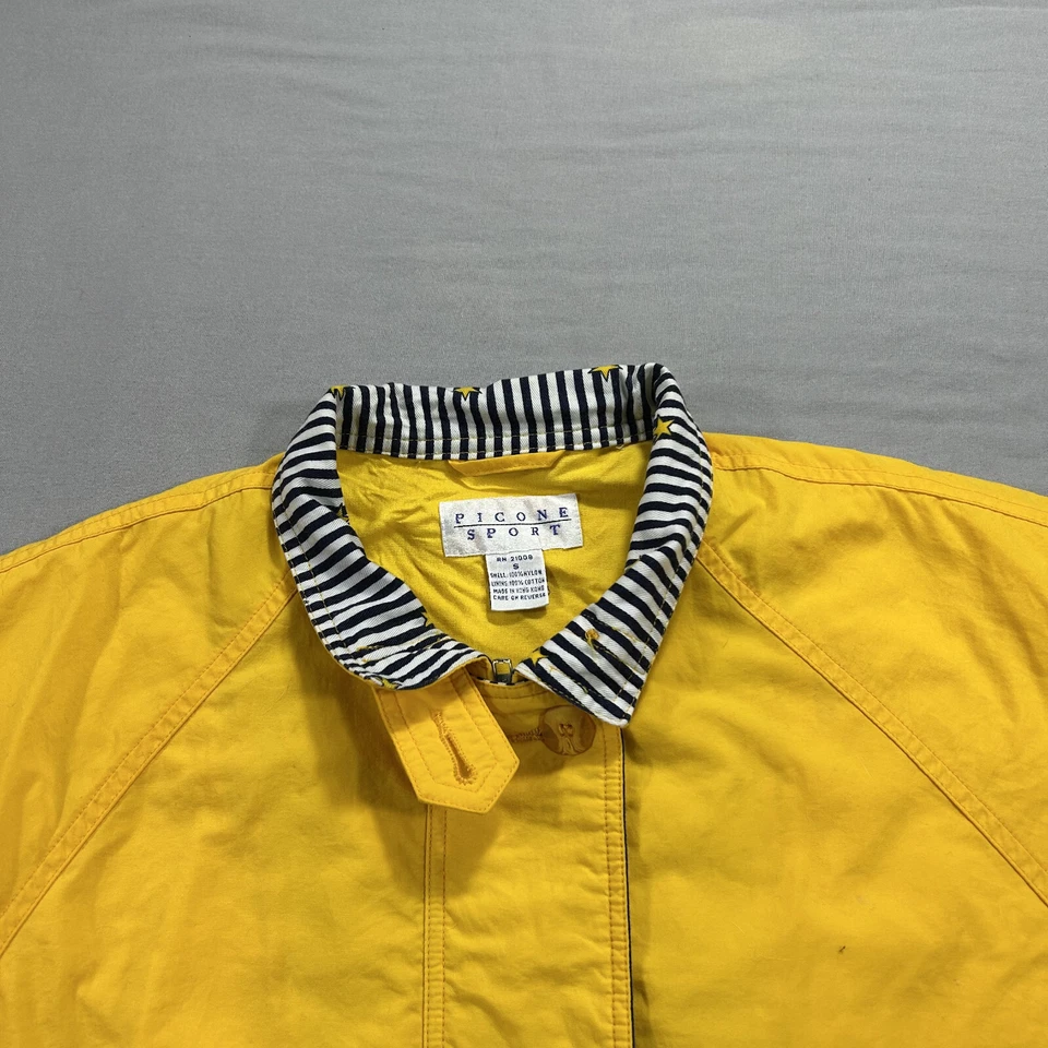 Chaqueta De Colección Evan Picone Mujer Pequeña Amarilla Harrington Relajada Lluvia Años 80 Deporte Foto 4 de 4