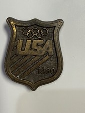 1980 USA Olympic Bergamot Brass Belt Buckle - Lake Placid NY Winter Olympics