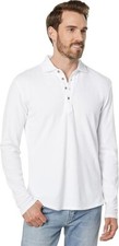 NWT JOHNNIE-O 128 SHORELINE HANGIN' OUT LONG SLEEVE POLO SHIRT IN WHITE SZ XL