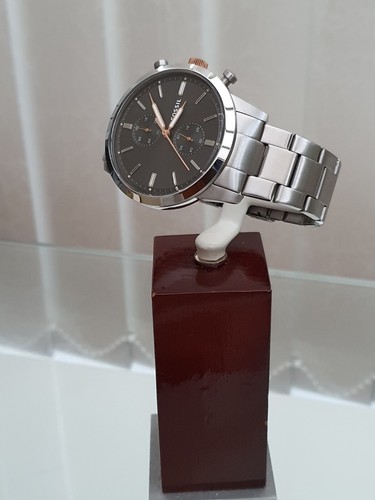 New FOSSIL Mens Watch Grey silver Luminous Chronograph RRP£189 Gift for Him(F9 - Picture 7 of 22