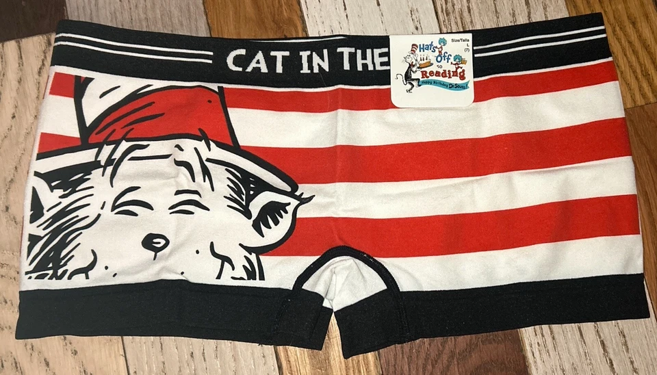 2 Dr. Seuss Gato en Sombrero Adolescentes Niñas Mujeres Bragas Ropa Interior Niño Pantalones Cortos L Grande 7 Foto 4 de 4