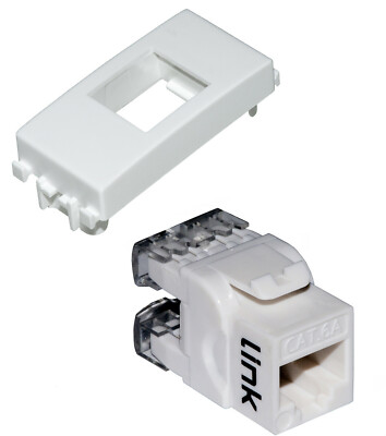 KEYSTONE UTP CAT 6A DATA NETWORK SOCKET (FRUIT + FRUIT) FOR VIMAR EIKON WHITE