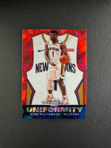 Zion Williamson 2019-20 Contenders Optic Uniformity Red Cracked Ice RC #5