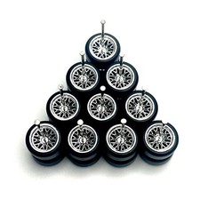 5x Sets Chrome Bbs Real Rider Wheels With Rubber Tires For 164 Scale Cars 5x Sets Chrome Bbs Real Rider Wheels With Rubber Tires For 164 Scale Cars