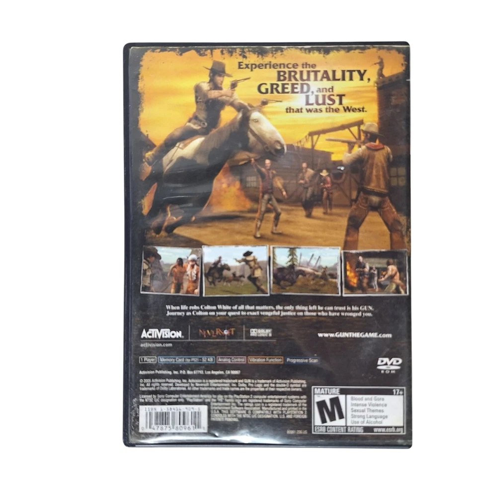 Gun (Sony Playstation 2, 2005) Game, Manual And Case - Image 2 of 3
