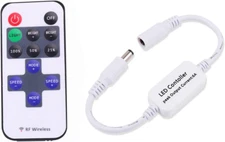 Updated Mini Remote Controller for Single Color LED Strip Lights RF Dimmer for