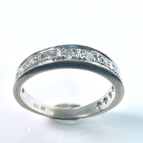 Ring Memory 585 Gold 0.50 ct Diamanten Gr. 58,5 / 18,6 mm änderbar 4g Weißgold - Bild 10 von 11