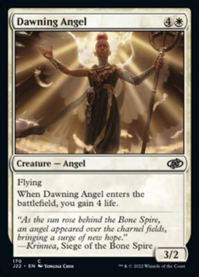 MTG Jumpstart 2022 C Dawning Angel #170 PLAYSET 4x x4
