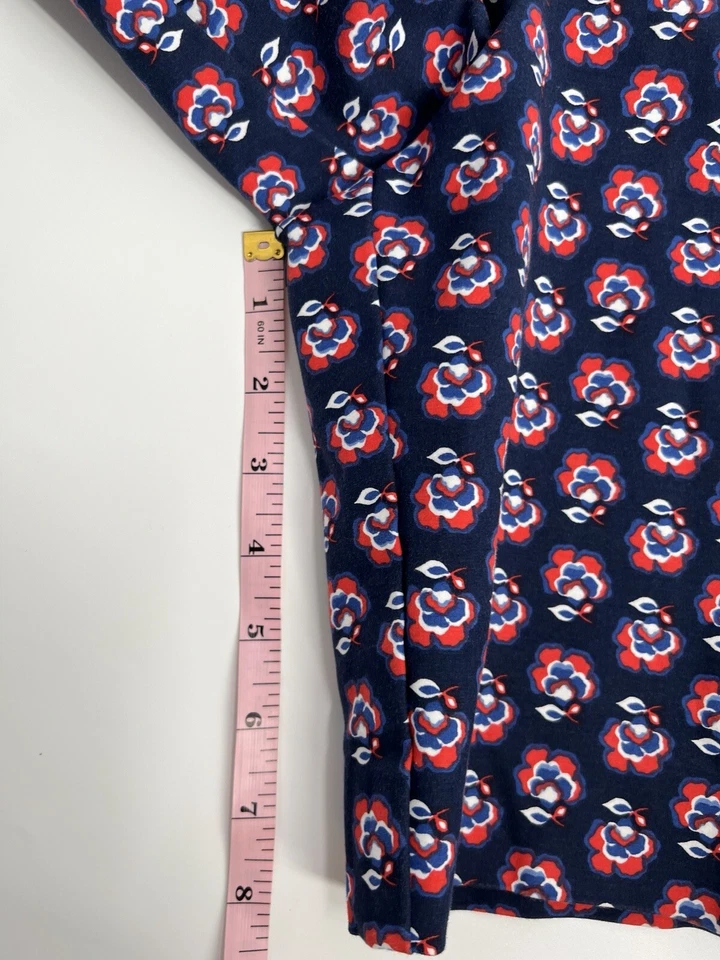 Boden Women's Size US 12 UK 16 Richmond Shorts 9" Preppy Chino golf blue print - Image 4 of 4