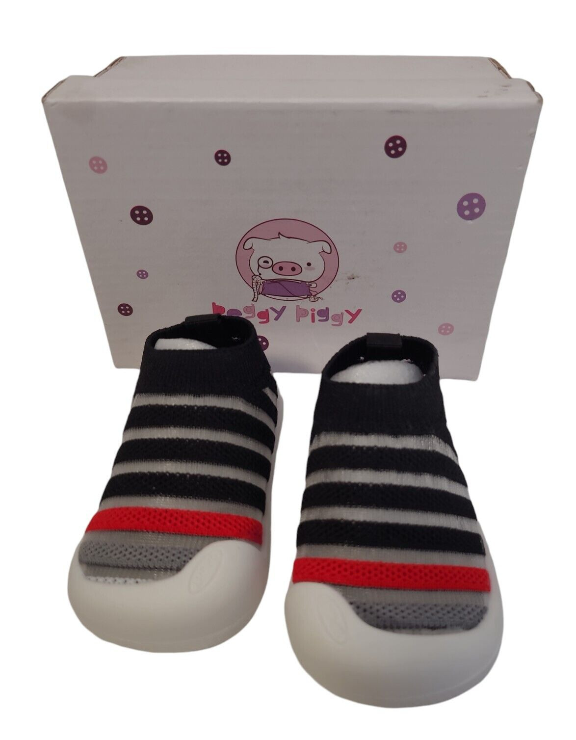 Boy Girl Infant Striped Sneakers Non Slip First Walkers 9-12 Months