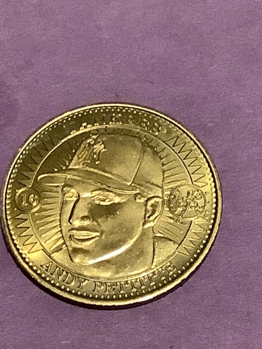 1998 pinnacle mint collection coin andy pettitte limited edition