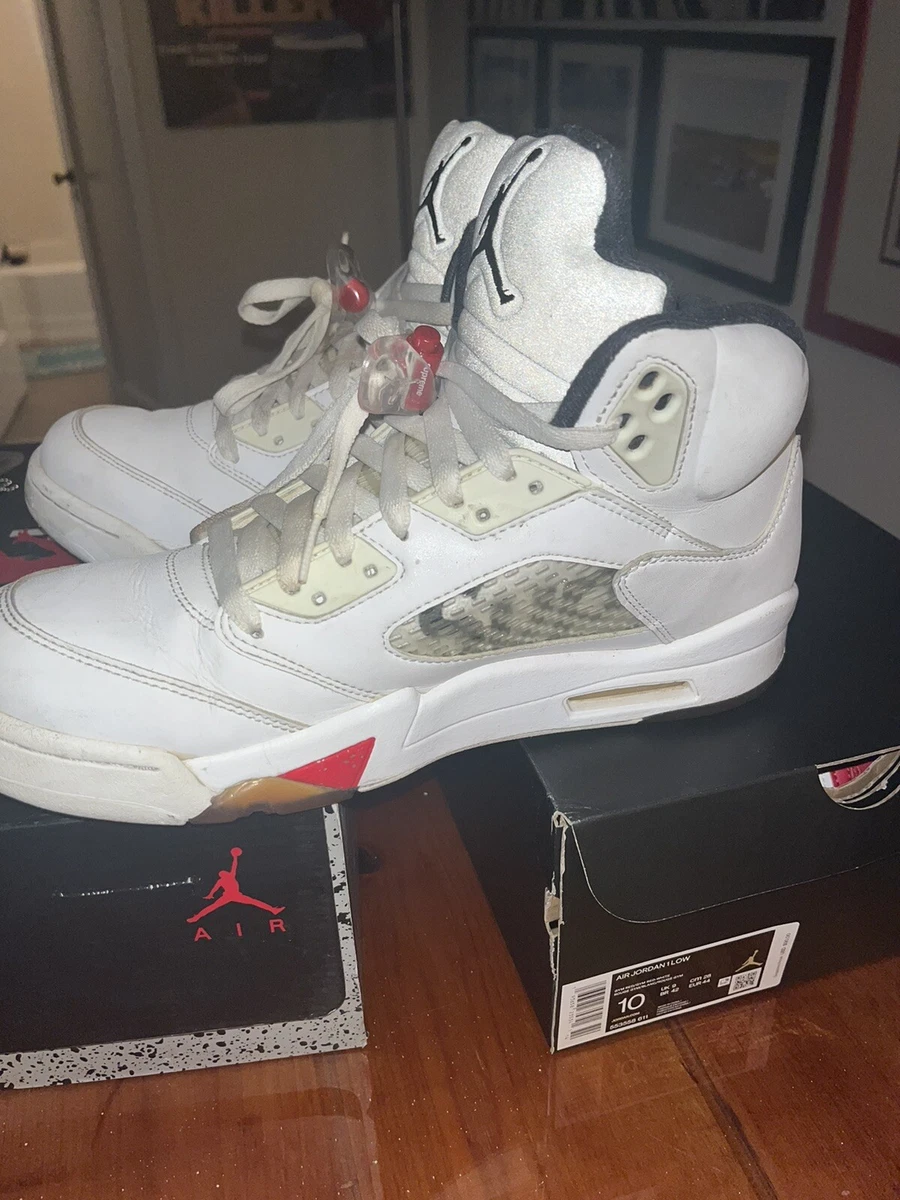 Supreme x Air Jordan 5 Retro 'White' 824371-101