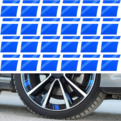 24 Pcs Wheel Rims Decal Stripes Reflective Car Stickers Wheel Hub Stickers Autom - Picture 12 of 12