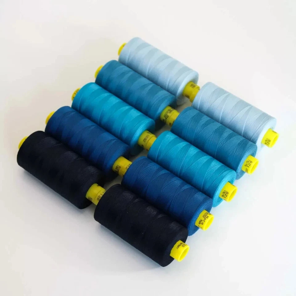 Gutermann Mara 120 Sewing Polyester Thread – Blue Mix Hand and Machine Sewing - Image 2 of 4