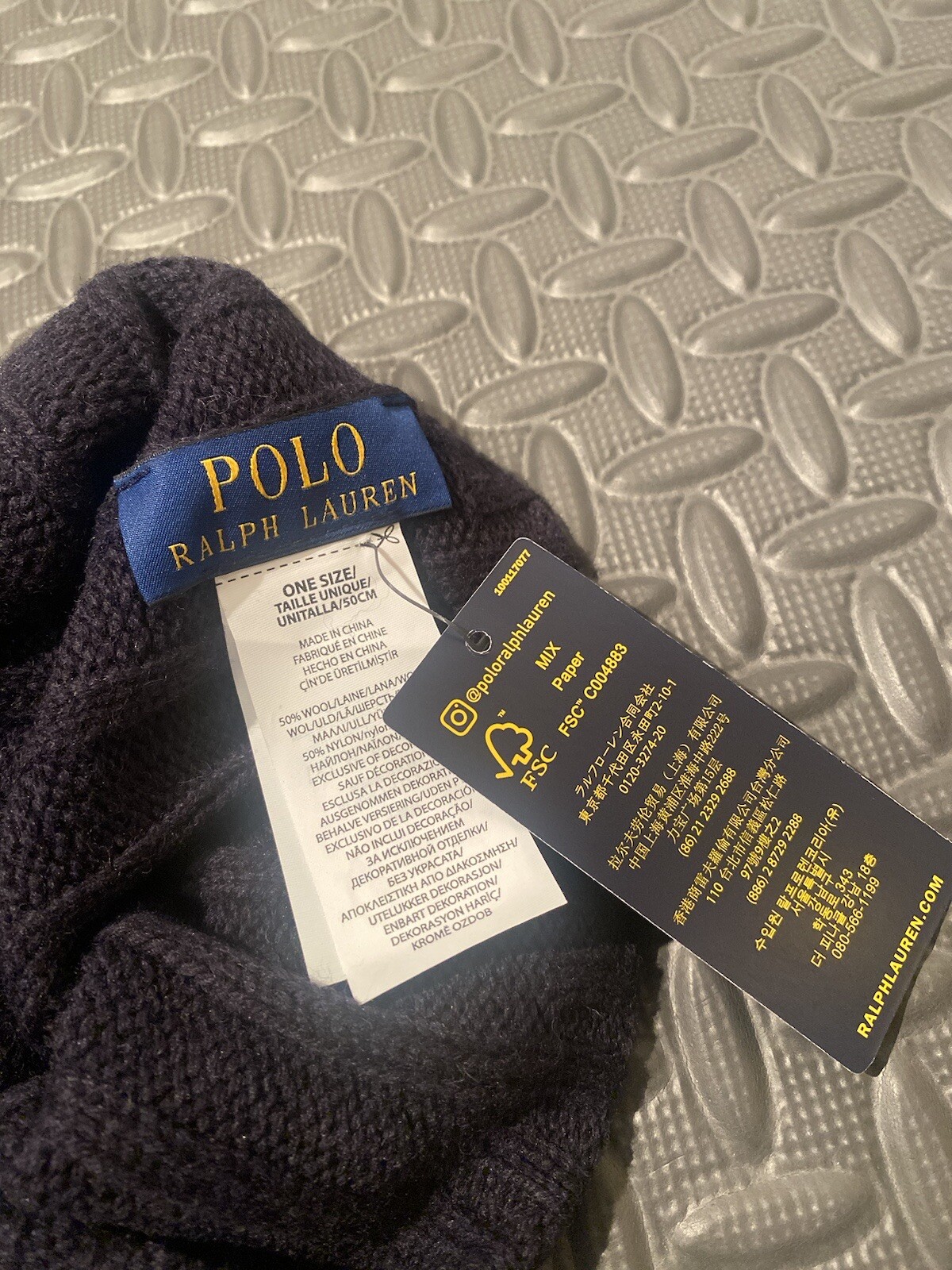 NUOVO Polo Ralph Lauren Uomo Rosso Pony Polsino Cappello Berretto Blu Navy Rosso