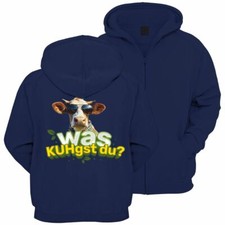 Kinder Kapuzenjacke Was KUHgst du Größe 98 bis 164 Junge Mädchen kuh rind motive