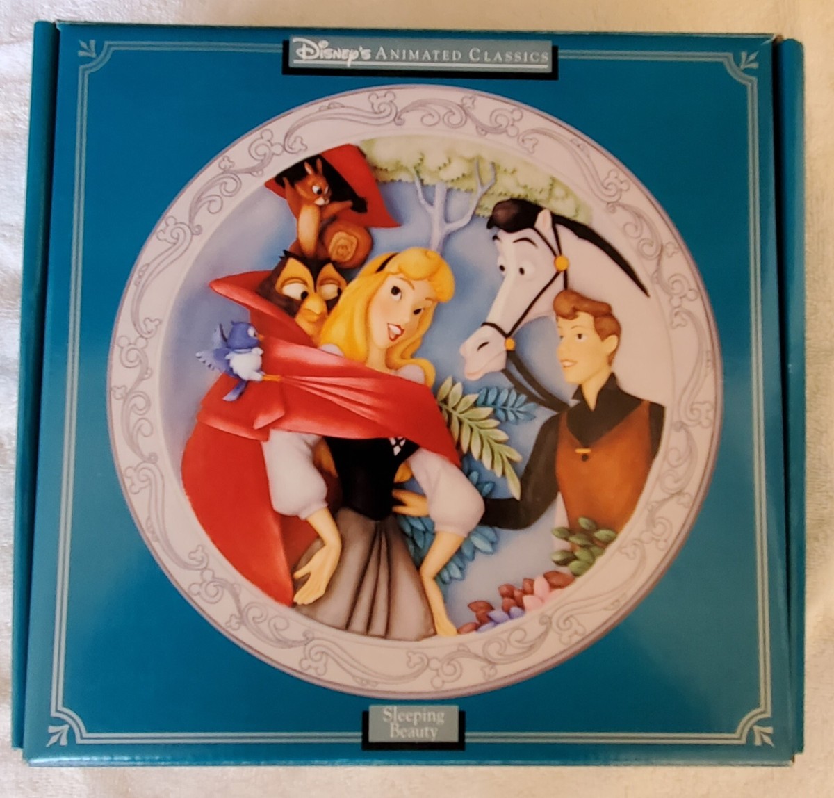 Disney Animated Classics Sleeping Beauty and Prince Philip 3D Collectors  Plate