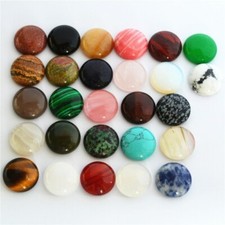 Wholesale 50pcs 16mm Natural Mixed Stone Round CAB CABOCHON DIY Jewelry Making