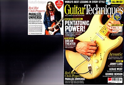 GUITAR TECHNIQUES MAGAZINE + CD 2014 MAY DREAM THEATRE, RED HOT CHILI PEPPERS