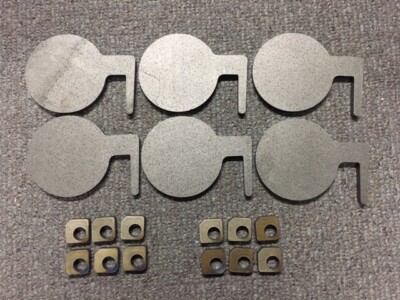 AR500 Steel Target Dueling Tree DIY Kit 6pc 6'' x 1/4'' Paddles with Tabs! USA!