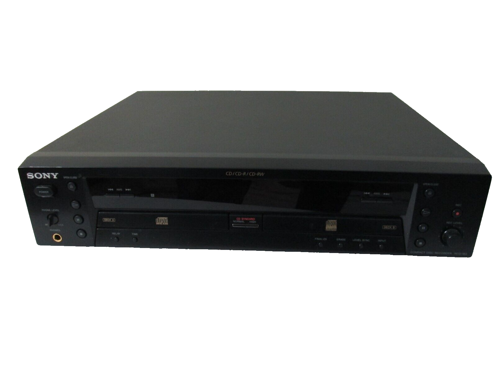 Sony RCDW3 Compact Disc Recorder Player CD CDR CDRW Original Remote