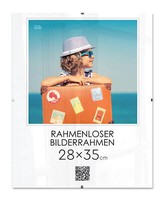 Cliprahmen 28X35 Cm Rahmenloser Bilderrahmen 35X28 Cm Bildhalter Kunstglas Plexi