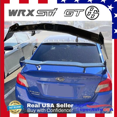 For Subaru WRX STI Impreza GT VIP Style Glossy Black Rear Trunk Spoiler Wing