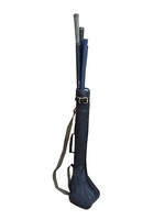 Leather Golf Club Bag Golf Range Pencil Bag Lambs Wool Lined (black) Leather Golf Club Bag Golf Range Pencil Bag Lambs Wool Lined (black)