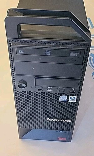 Lenovo ThinkStation S10 Intel Core 2 Duo E8500 3.16GHz DVD-RW COA *No HDD OS RAM - Picture 1 of 9