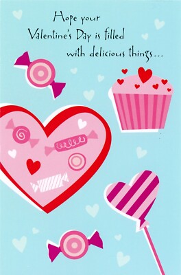 Nice VALENTINE'S DAY Card, Candy Sweets Cupcake Love by American Greetings + 