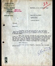 CHARTRES (28) MERCERIE BONNETERIE en gros "Henri DORE" Lettre en 1950